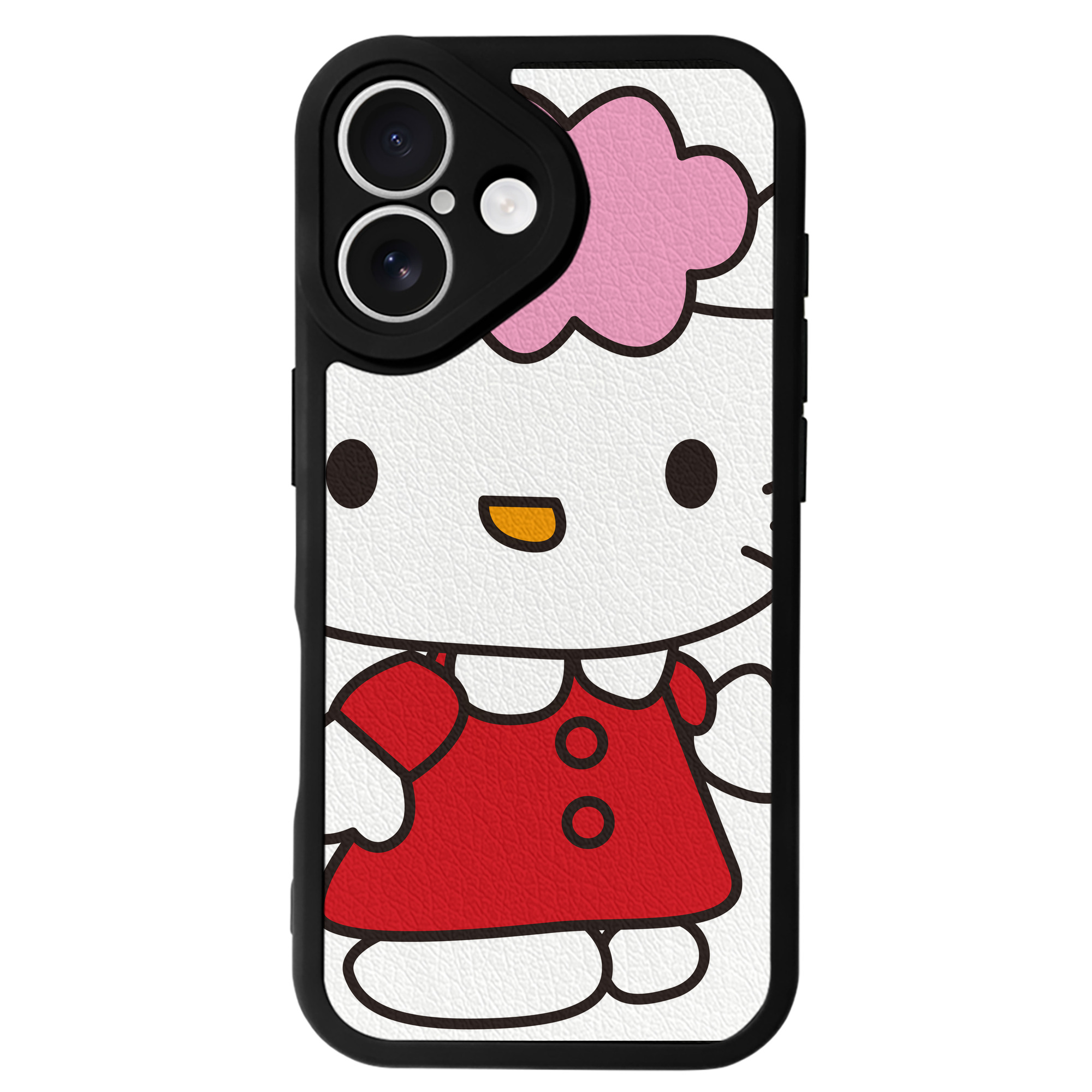 （画像用） Hello Kitty ハローキティ 【iPhone 16シリーズ対応】シリコンスマホケース（レザー調） 材質：シリコン